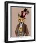 Vivienne Steampunk Fox-Fab Funky-Framed Art Print