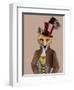 Vivienne Steampunk Fox-Fab Funky-Framed Art Print