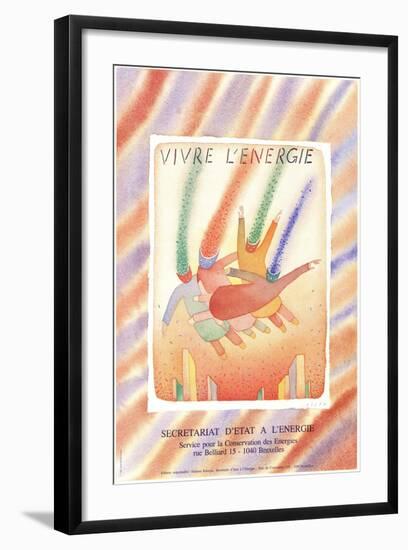 Vivre L'energie-Jean-Michel Folon-Framed Art Print