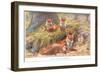 Vixen and Her Children, Illustration from 'Country Ways and Country Days'-Louis Fairfax Muckley-Framed Giclee Print