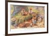 Vixen and Her Children, Illustration from 'Country Ways and Country Days'-Louis Fairfax Muckley-Framed Giclee Print