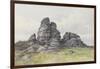 Vixen Tor, Near Merivale Bridge, Dartmoor , C.1895-96-Frederick John Widgery-Framed Giclee Print