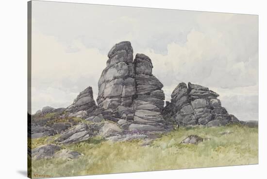 Vixen Tor, Near Merivale Bridge, Dartmoor , C.1895-96-Frederick John Widgery-Stretched Canvas