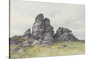 Vixen Tor, Near Merivale Bridge, Dartmoor , C.1895-96-Frederick John Widgery-Stretched Canvas