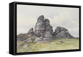 Vixen Tor, Near Merivale Bridge, Dartmoor , C.1895-96-Frederick John Widgery-Framed Stretched Canvas