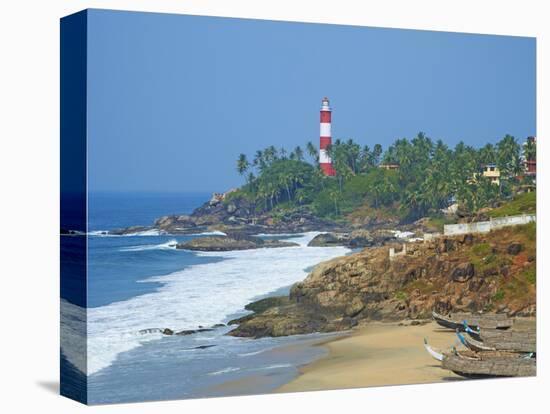 Vizhinjam, Fishing Harbour Near Kovalam and Kovalam Lighthouse, Kerala, India, Asia-Tuul-Stretched Canvas