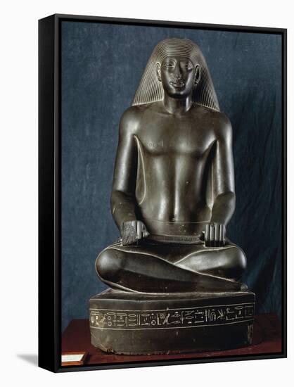 Vizier Nespakashuti Seated in Position of Scribe, from Karnak-null-Framed Stretched Canvas