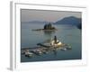 Vlachema Monastery and Pontikonissi, Corfu, Ionian Islands, Greek Islands, Greece, Europe-Hans Peter Merten-Framed Photographic Print