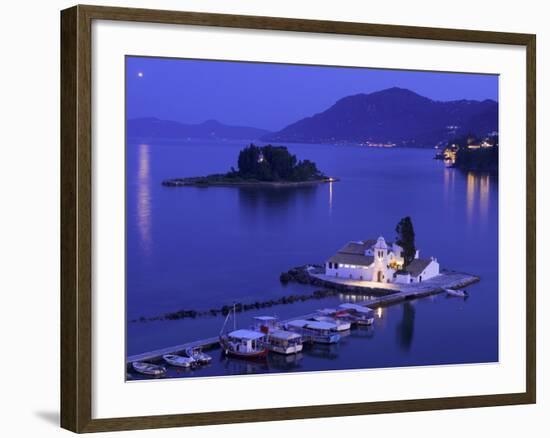 Vlacherna Monastery, Corfu, Ionian Islands, Greece-Katja Kreder-Framed Photographic Print