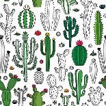 Vector Cactus Seamless Pattern-Vlad Klok-Mounted Art Print