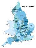Map Of England-Vlada13-Premium Giclee Print