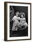 Vladimir Ilich Lenin, Russian Bolshevik Revolutionary Leader, Aged 4, with His Sister Olga, 1874-null-Framed Giclee Print