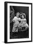 Vladimir Ilich Lenin, Russian Bolshevik Revolutionary Leader, Aged 4, with His Sister Olga, 1874-null-Framed Giclee Print