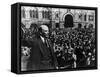 Vladimir Ilich Lenin Speaking to Troops in Red Square-null-Framed Stretched Canvas