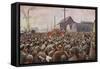 Vladimir Ilich Lenin Speaking-null-Framed Stretched Canvas