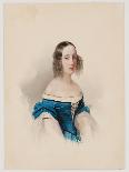 Portrait of Grand Duchess Maria Nikolaievna, 1838 (W/C, Gum Arabic & Gouache on Paper)-Vladimir Ivanovich Hau-Giclee Print