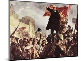 Vladimir Lenin (1870-1924)-Irakliy Toidze-Mounted Giclee Print