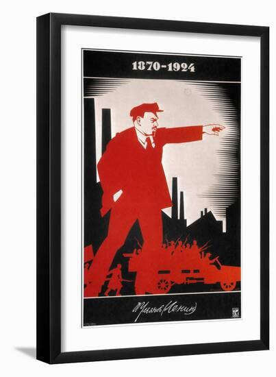 Vladimir Lenin (1870-1924)-Adolf Strakhov-Framed Giclee Print