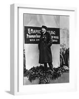 Vladimir Lenin He Speaks on the Occasion of the Inauguration of Monuments to Marx and Engels Moscow-null-Framed Photographic Print