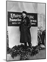 Vladimir Lenin He Speaks on the Occasion of the Inauguration of Monuments to Marx and Engels Moscow-null-Mounted Photographic Print