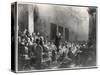 Vladimir Lenin Russian Statesman Stands up to Address a Large Meeting-null-Stretched Canvas