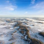 Aerial View of Forest River in Time of Winter Day.-Vladimir Melnikov-Stretched Canvas