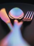 Knife, Fork and Spoon in Red and Blue Light-Vladimir Shulevsky-Photographic Print