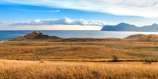 View of Koktebel Bay and Ancient Volcano Karadag, Crimea-Vladimir Sklyarov-Framed Stretched Canvas