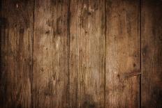 Wood Texture Plank Grain Background, Wooden Desk Table or Floor, Old Striped Timber Board-Vladimirs-Framed Stretched Canvas