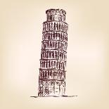 Pisa Tower Vector Illustration-VladisChern-Art Print