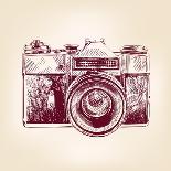 Vintage Old Photo Camera-VladisChern-Art Print