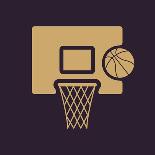The Basketball Icon. Game Symbol. Flat-Vladislav Markin-Stretched Canvas