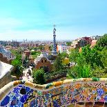 Barcelona, SPAIN - JULY 19: Ceramic Mosaic Park Guell on July 19, 2013 in Barcelona, Spain. Park Gu-Vladitto-Photographic Print