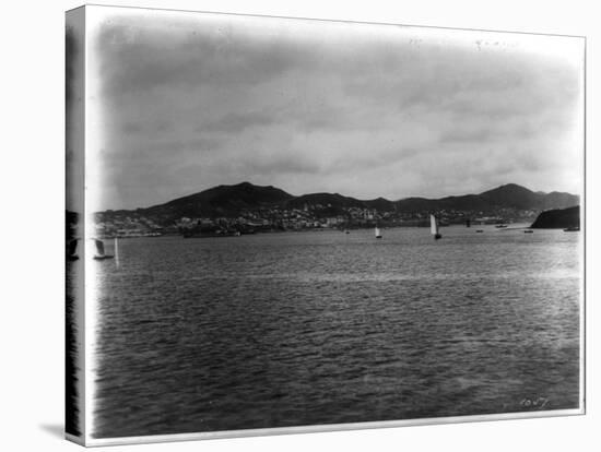 Vladivostok - Panoramic View from Harbor-William Henry Jackson-Stretched Canvas