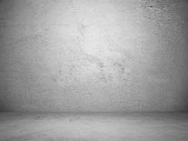 Old Grunge Room with Concrete Wall, Black and White Background-Vlntn-Stretched Canvas