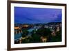 Vltava River and Bridges in Prague Aftet Sunset-David Ionut-Framed Photographic Print