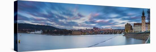 Vltava River and Prague, Czech Republic-Jon Arnold-Stretched Canvas