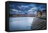 Vltava River and Prague, Czech Republic-Jon Arnold-Framed Stretched Canvas