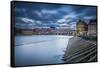 Vltava River and Prague, Czech Republic-Jon Arnold-Framed Stretched Canvas