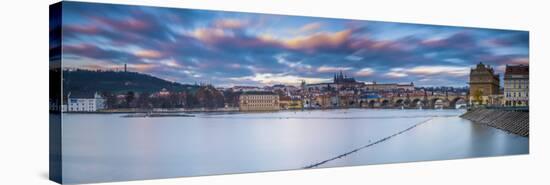 Vltava River and Prague, Czech Republic-Jon Arnold-Stretched Canvas