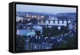 Vltava River with the Bridges-Markus-Framed Stretched Canvas