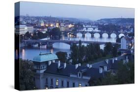 Vltava River with the Bridges-Markus-Stretched Canvas
