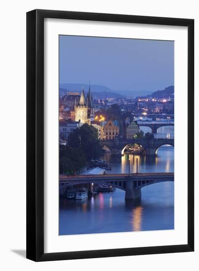 Vltava River with the Bridges-Markus-Framed Photographic Print