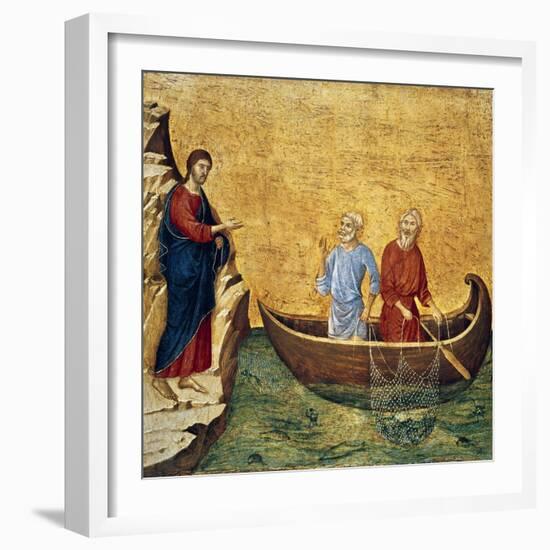 Vocacion De Los Apostoles Pedro Y Andres-Duccio Di buoninsegna-Framed Giclee Print