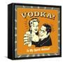 Vodka Spirit Animal-Retrospoofs-Framed Stretched Canvas