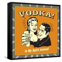 Vodka Spirit Animal-Retrospoofs-Framed Stretched Canvas