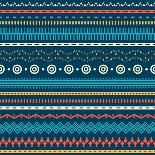 Tribal Striped Seamless Pattern.-Vodoleyka-Art Print
