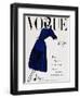 Vogue Cover - April 1947 - Black and Blue-Dagmar-Framed Premium Giclee Print