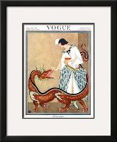 Vogue Cover - February 1923-George Wolfe Plank-Framed Giclee Print
