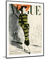 Vogue Cover - July 1947-René Bouét-Willaumez-Mounted Print